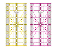 Load image into Gallery viewer, Shiny Merry 6 x 12 inch Non Slip Acrylic Quilting Ruler for Patchwork, Sewing with Pink and Black Grid