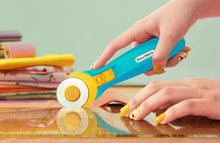 Load image into Gallery viewer, Shiny Merry - 45 mm Rotary Cutter for Fabric, Leather, Crafting, Sewing, Quilting, Fabric Rotary Cutter Perfect for Left & Right Hand -BLUE