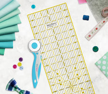 Load image into Gallery viewer, Shiny Merry 6 x 24 inch Transparent Non-Slip Acrylic Quilting Ruler for Precision Cutting, Crafts with Pink and Black Grid