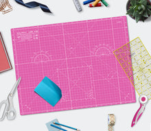 Load image into Gallery viewer, Shiny Merry - A2 60x45cm (24"x18") DIY Craft PVC Inch & Metric Self Healing Cutting Mat-Pink/Purple