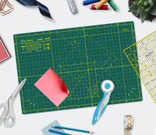 Load image into Gallery viewer, Shiny Merry - A3 45x30cm (18"x12") DIY Craft PVC Inch & Metric Self Healing Cutting Mat-Green / Green