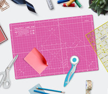 Load image into Gallery viewer, Shiny Merry - A3 45x30cm (18"x12") DIY Craft PVC Inch & Metric Self Healing Cutting Mat-Pink / Purple