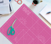 Load image into Gallery viewer, Shiny Merry - A2 60x45cm (24"x18") DIY Craft PVC Inch & Metric Self Healing Cutting Mat-Pink/Purple