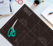 Load image into Gallery viewer, Shiny Merry - A2 60x45cm (24"x18") DIY Craft PVC Inch & Metric Self Healing Cutting Mat-Black/Gray