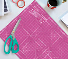 Load image into Gallery viewer, Shiny Merry - A3 45x30cm (18"x12") DIY Craft PVC Inch & Metric Self Healing Cutting Mat-Pink / Purple