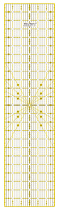 Shiny Merry 6 x 24 inch Transparent Non-Slip Acrylic Quilting Ruler for Precision Cutting, Crafts with Yellow and Black Template Lines
