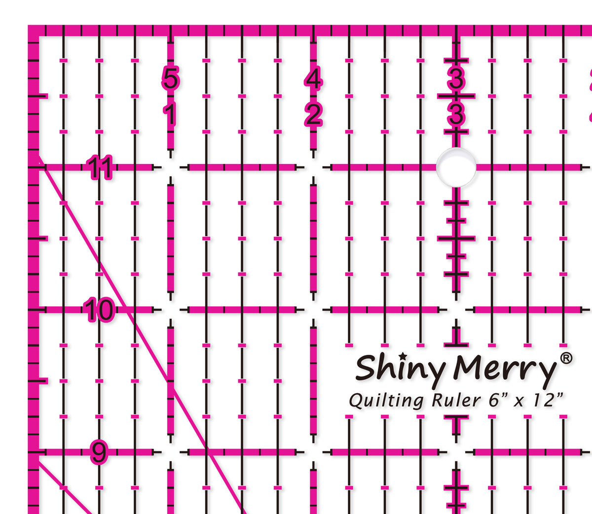 Shiny Merry 6 x 12 inch Non Slip Acrylic Quilting Ruler for Patchwork ...