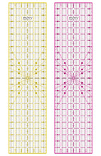 Load image into Gallery viewer, Shiny Merry 6 x 24 inch Transparent Non-Slip Acrylic Quilting Ruler for Precision Cutting, Crafts with Pink and Black Grid
